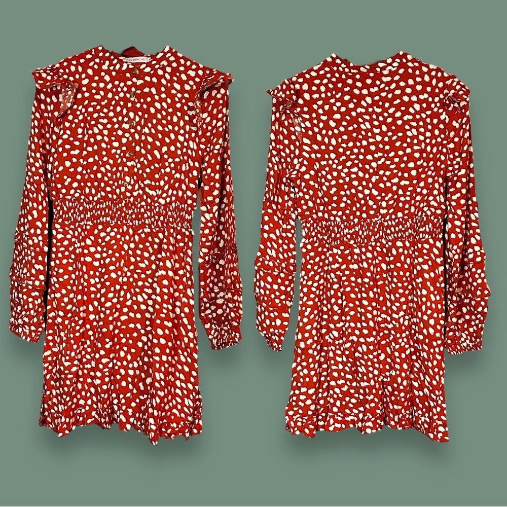 🎉HP🎉 NWT MS. SPARKLiNG Red and White Polka Dot Mini Ruffle Dress. Various Sizes - Picture 4 of 14